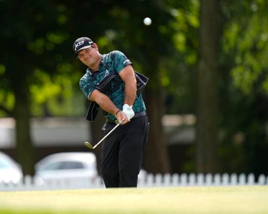 28th July 2024; JCB Golf &amp; Country Club, Rocester, Uttoxeter, England; LIV UK Golf League, Final Round; Patrick Reed of the Aces GC warms up on the practice ground before the final round  ActionPlus12673269 StevenxFlynn