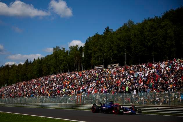 F1 Grand Prix of Belgium Daniel Ricciardo of Australia driving the (3) Visa Cash App RB Formula One Team VCARB 01 on track during the F1 Grand Prix of Belgium at Circuit de Spa-Francorchamps on July 28, 2024, in Spa, Belgium. Spa Circuit de Spa-Francorchamps Spa Belgium RL_GPF1BELG24_000949 Copyright: xRicardoxLarreinax