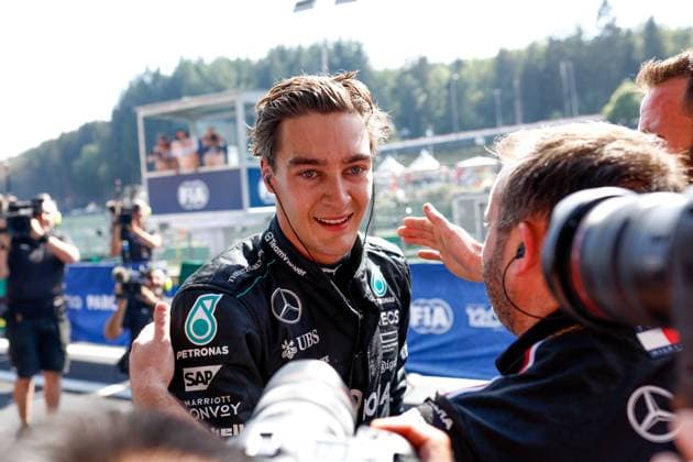 63 George Russell (GBR, Mercedes-AMG Petronas F1 Team), F1 Grand Prix of Belgium at Circuit de Spa-Francorchamps on July 28, 2024 in Spa-Francorchamps, Belgium. (Photo by HOCH ZWEI) Spa-Francorchamps Belgium