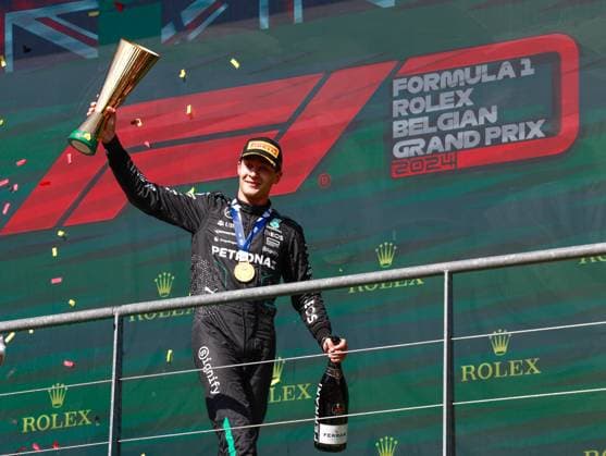 63 George Russell (GBR, Mercedes-AMG Petronas F1 Team), F1 Grand Prix of Belgium at Circuit de Spa-Francorchamps on July 28, 2024 in Spa-Francorchamps, Belgium. (Photo by HOCH ZWEI) Spa-Francorchamps Belgium