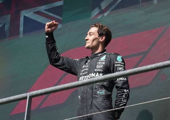 28.07.2024, Circuit de Spa-Francorchamps, Spa-Francorchhamps, Formula 1 Rolex Belgian Grand Prix 2024 , im Bild Sieger George Russell (GBR), Mercedes-AMG Petronas Formula One Team Defodi-506_20240728_hbr_3658
