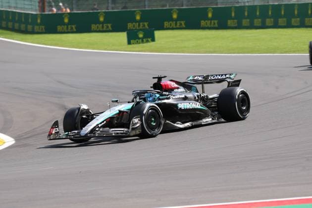 Stavelot, Belgien 26.- 28. Juli 2024: FIA - Formel 1 - WM - Großer Preis Belgien - Circuit de Spa-Francorchamps - 2024 Im Bild: George Russell (GBR) gewinnt den Grossen preis von Belgien Circuit de Spa-Francorchamps Copyright: xFotostandx xHorstxBernhardtx