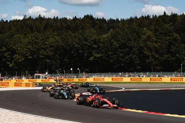 Belgium Grand Prix 2024 Picture by Thomas Maheux SWpix.com - 28 07 2024 - Formula One - Belgium Grand Prix 2024 - Circuit de Spa-Francorchamps, Spa, Belgium - Race - Start of the race Copyright: x xSWpix.comx(t axPhotographyxHubxLtd)xThomasxMaheux SWpix.comx SWP-2571-0391