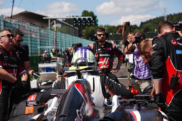 28.07.2024, Circuit de Spa-Francorchamps, Spa-Francorchhamps, Formula 1 Rolex Belgian Grand Prix 2024 , im Bild Nico Hülkenberg (DEU), Haas F1 Team in der Startaufstellung von Spa. Defodi-506_20240728_hbr_0852