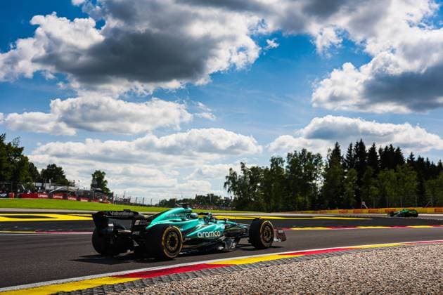 18 STROLL Lance (can), Aston Martin F1 Team AMR24, action during the Formula 1 Rolex Belgian Grand Prix 2024, 14th round of the 2024 Formula One World Championship, WM, Weltmeisterschaft from July 26 to 28, 2024 on the Circuit de Spa-Francorchamps, in Stavelot, Belgium - F1 - BELGIAN GRAND PRIX 2024 DPPI Panoramic  240728_R14_BELGIO_DP_AV6_3841