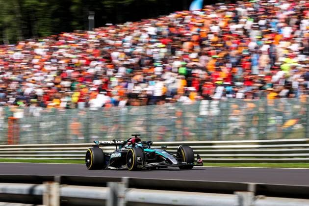 63 George Russell (GBR, Mercedes-AMG Petronas F1 Team), F1 Grand Prix of Belgium at Circuit de Spa-Francorchamps on July 28, 2024 in Spa-Francorchamps, Belgium. (Photo by HOCH ZWEI) Spa-Francorchamps Belgium