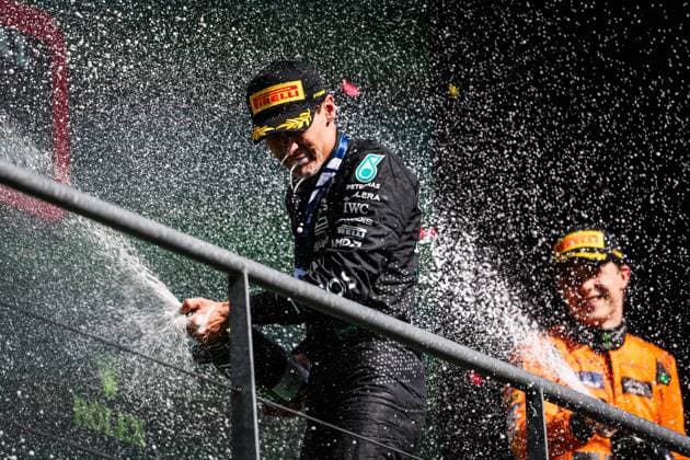 63 George Russell (GBR, Mercedes-AMG Petronas F1 Team), F1 Grand Prix of Belgium at Circuit de Spa-Francorchamps on July 28, 2024 in Spa-Francorchamps, Belgium. (Photo by HOCH ZWEI) Spa-Francorchamps Belgium