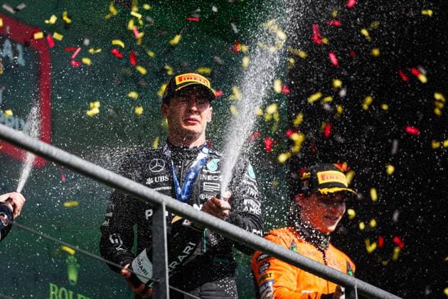 63 George Russell (GBR, Mercedes-AMG Petronas F1 Team), F1 Grand Prix of Belgium at Circuit de Spa-Francorchamps on July 28, 2024 in Spa-Francorchamps, Belgium. (Photo by HOCH ZWEI) Spa-Francorchamps Belgium
