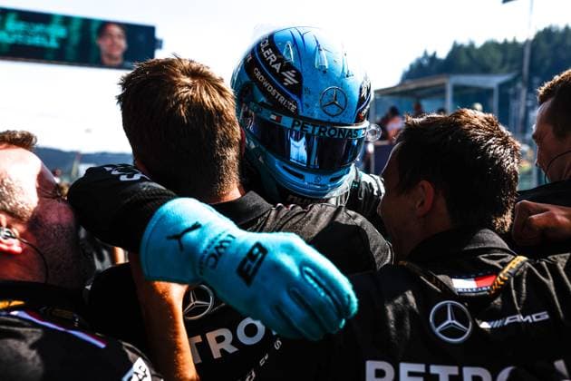 63 George Russell (GBR, Mercedes-AMG Petronas F1 Team), F1 Grand Prix of Belgium at Circuit de Spa-Francorchamps on July 28, 2024 in Spa-Francorchamps, Belgium. (Photo by HOCH ZWEI) Spa-Francorchamps Belgium