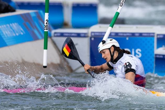 Sport Themen der Woche KW30 Canoe Slalom - Olympic Games, Olympische Spiele, Olympia, OS Paris 2024: Day 2 Ricarda Funk of Team Germany competes during the Women™s Kayak Single final on day two of the Olympic Games Paris 2024 at Vaires-Sur-Marne Nautical Stadium in Paris, France on July 28, 2024. Paris France  Copyright: xAndrzejxIwanczukx originalFilename:iwanczuk-canoesla240728_npZ4g.jpg