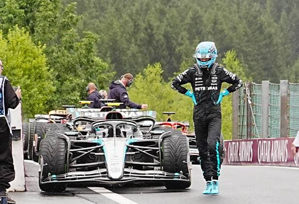 27.07.2024, Circuit de Spa-Francorchamps, Spa-Francorchhamps, Formula 1 Rolex Belgian Grand Prix 2024 , im Bild& xA;George Russell (GBR), Mercedes-AMG Petronas Formula One Team  Copyright: xAlessioxDexMarco IPAxSportx xipax xx IPA_48357542 IPA_Agency_IPA48357542