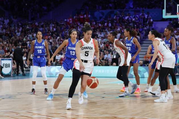Kia NURSE (Canada) Women basketball, Canada vs France , Women s preliminary round during the Olympic Games, Olympische Spiele, Olympia, OS Paris 2024 JO 2024 : BASKET BALL - Canada vs France - Jeux Olympiques 2024 - Paris2024 - Lille - 29 07 2024 DPPI Panoramic 