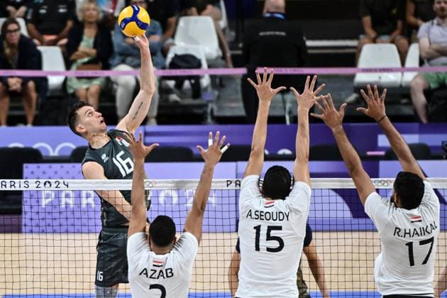 Paris 2024, Volleyball, Männer, Italien - Ägypten Parigi (Francia) 30 07 2024 - Olimpiadi Parigi 2024 Volley Italia-Egitto foto Image nella foto: Yuri Romano™ 