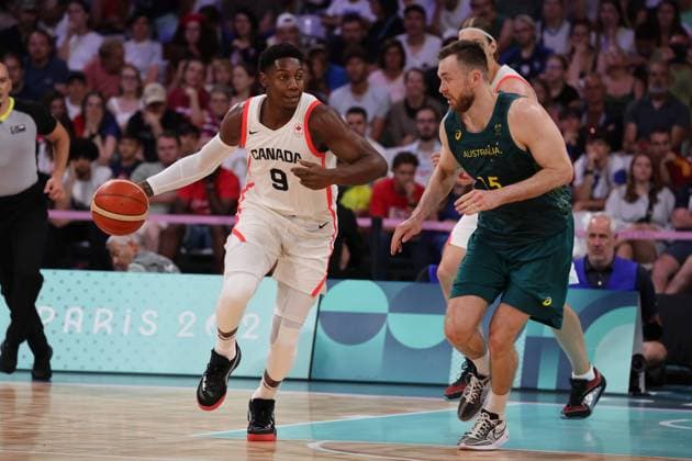 Rj BARRETT (Canada) Mens basketball, Canada vs Australia, Men s preliminary round during the Olympic Games, Olympische Spiele, Olympia, OS Paris 2024. photo Laurent Sanson DPPI Panoramic JO 2024 : BASKET BALL - Canada vs Australie - Jeux Olympiques 2024 - Paris2024 - Lille - 30 07 2024 DPPI Panoramic 