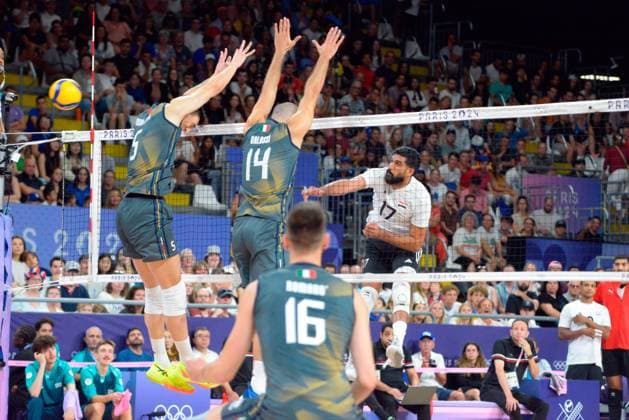 Mostafa Gaber Albdelsalam during Men s Volleyball - Italy vs Egypt, Olympic Games, Olympische Spiele, Olympia, OS Paris 2024 in Paris, France, July 30 2024  Copyright: xPasqualexGolia IPAxSportx xipa-ax xx IPA_48398136 IPA_Agency_IPA48398136
