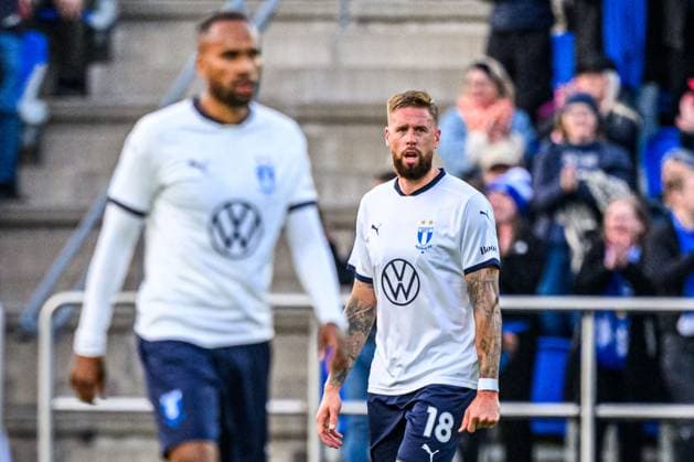 240730 Pontus Jansson of Malmö FF looks dejected during the UEFA Champions League football match between Klaksvik and Malmö FF on July 30, 2024 in Klaksvik. Photo: Mathilda Ahlberg BILDBYRAN kod MA MA0693 fotboll football soccer fotball champions league klaksvik malmö ff bbeng Qualifiers kval depp Copyright: MATHILDAxAHLBERG BB240730MA103