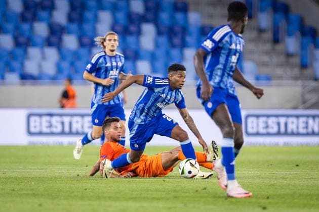 SLOVAN BRATISLAVA - NK CELJE Cesar Blackman of Slovan during the 2nd leg of Second qualifying round of the UEFA Champions League football match between SK Slovan Bratislava and Celje. Bratislava, Slovakia, July 30, 2024. PUBLICATION NOT IN SLOVAKIA Copyright: xx 080A7807