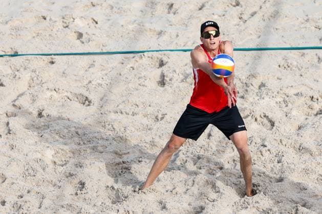 OLYMPICS - Olympic Summer Games 2024 PARIS,FRANCE,31.JUL.24 - OLYMPICS, Beach volleyball, Beachvolleyball - Olympic Summer Games Paris 2024, preliminary phase, men. Image shows Julian Hoerl (AUT).  GEPAxpictures xArminxRauthner