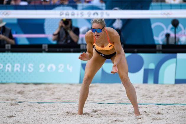Olympische Spiele Beach volleyball, Beachvolleyball ; Paris 31.07.2024 Vorrunde, Frauen, GER-SUI, Louisa Lippmann (2, GER), Copyright: xBEAUTIFULxSPORTS TomxBlochx