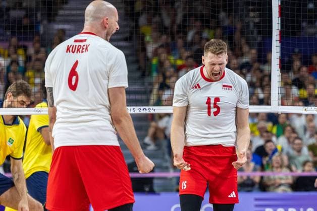 Volleyball - Olympic Games, Olympische Spiele, Olympia, OS Paris 2024: Day 5 Bartosz Kurek, Jakub Kochanowski are playing during Volleyball Men s Preliminary Round - Group C - match between Poland and Brazil on day five of the Olympic Games Paris 2024 at Paris Arena in Paris, France on July 31, 2024. Paris France  Copyright: xAndrzejxIwanczukx originalFilename:iwanczuk-volleyba240731_npKYx.jpg