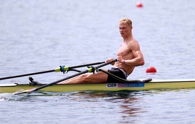 ZEIDLER Oliver Team GER beim training Rudern Maenner Trainigsbilder vom 31.07.2024 Paris Olympische Spiele 2024 31.07.2024 Vaires sur Marne *** ZEIDLER Oliver Team GER training rowing men training pictures from 31 07 2024 Paris Olympic Games 2024 31 07 2024 Vaires sur Marne Copyright: xLacixPerenyix