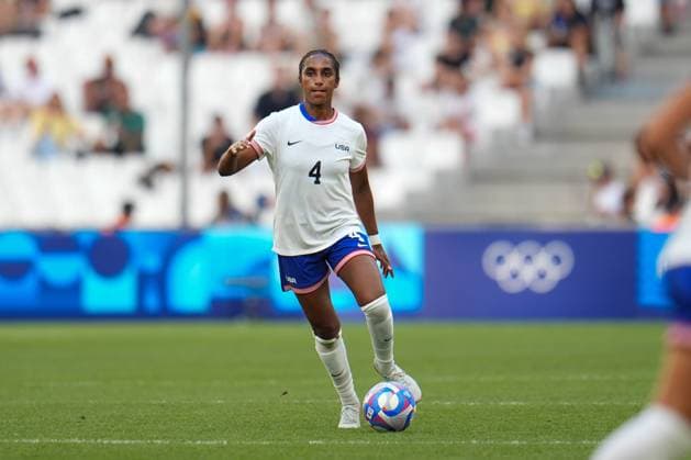 Naomi Girma (USA), Football , Australia vs USA during the Olympic Games, Olympische Spiele, Olympia, OS Paris 2024. Photo Norbert Scanella - DPPI Media Panoramic JO 2024 : FOOTBALL - Australie vs USA - Jeux Olympiques 2024 - Paris2024 - Marseille - 31 07 2024 DPPI Panoramic 