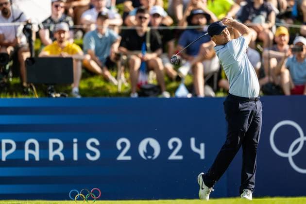 240801 Alex NorÃ n of Sweden competes in men s individual golf round 1 during day 6 of the Paris 2024 Olympic Games, Olympische Spiele, Olympia, OS on August 1, 2024 in Paris. Photo: Ludvig Thunman BILDBYRAN kod LT LT0653 golf olympic games olympics os ol olympiska spel olympiske leker paris 2024 paris-os paris-ol 6 bbeng sweden sverige Copyright: LUDVIGxTHUNMAN BB240801LT013