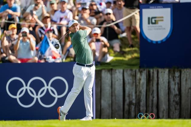 240801 Rory McIlroy of Ireland competes in men s individual golf round 1 during day 6 of the Paris 2024 Olympic Games, Olympische Spiele, Olympia, OS on August 1, 2024 in Paris. Photo: Ludvig Thunman BILDBYRAN kod LT LT0653 golf olympic games olympics os ol olympiska spel olympiske leker paris 2024 paris-os paris-ol 6 bbeng irland ireland Copyright: LUDVIGxTHUNMAN BB240801LT028