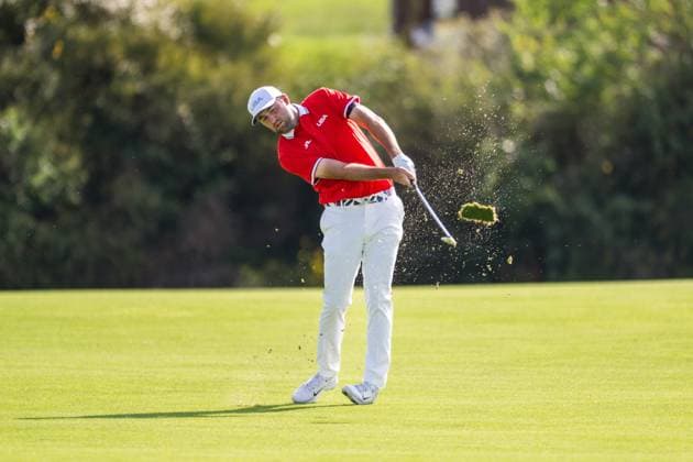 240801 Scottie Scheffler of USA competes in men s individual golf round 1 during day 6 of the Paris 2024 Olympic Games, Olympische Spiele, Olympia, OS on August 1, 2024 in Paris. Photo: Ludvig Thunman BILDBYRAN kod LT LT0653 golf olympic games olympics os ol olympiska spel olympiske leker paris 2024 paris-os paris-ol 6 bbeng usa Copyright: LUDVIGxTHUNMAN BB240801LT037