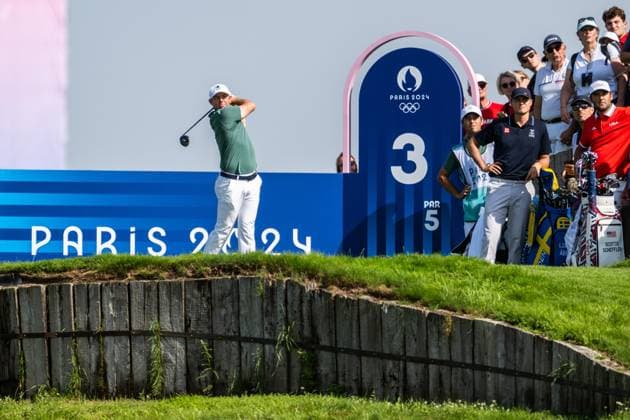 240801 Rory McIlroy of Ireland competes in men s individual golf round 1 during day 6 of the Paris 2024 Olympic Games, Olympische Spiele, Olympia, OS on August 1, 2024 in Paris. Photo: Ludvig Thunman BILDBYRAN kod LT LT0653 golf olympic games olympics os ol olympiska spel olympiske leker paris 2024 paris-os paris-ol 6 bbeng irland ireland Copyright: LUDVIGxTHUNMAN BB240801LT052