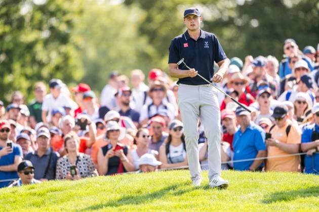 240801 Ludvig Aberg of Sweden competes in men s individual golf round 1 during day 6 of the Paris 2024 Olympic Games, Olympische Spiele, Olympia, OS on August 1, 2024 in Paris. Photo: Ludvig Thunman BILDBYRAN kod LT LT0653 golf olympic games olympics os ol olympiska spel olympiske leker paris 2024 paris-os paris-ol 6 bbeng sweden sverige Copyright: LUDVIGxTHUNMAN BB240801LT056