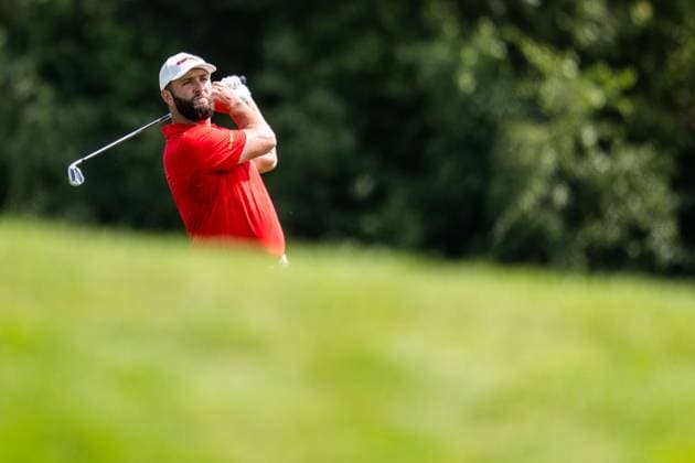 240801 John Rahm of Spain competes in men s individual golf round 1 during day 6 of the Paris 2024 Olympic Games, Olympische Spiele, Olympia, OS on August 1, 2024 in Paris. Photo: Ludvig Thunman BILDBYRAN kod LT LT0653 golf olympic games olympics os ol olympiska spel olympiske leker paris 2024 paris-os paris-ol 6 bbeng spain spanien Copyright: LUDVIGxTHUNMAN BB240801LT074