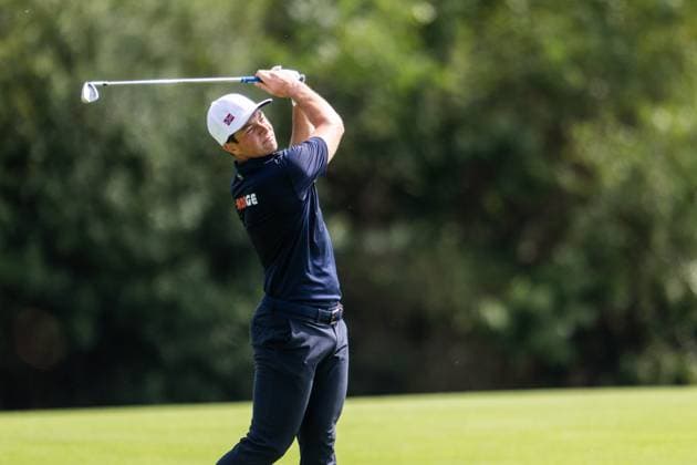240801 Viktor Hovland of Norway competes in men s individual golf round 1 during day 6 of the Paris 2024 Olympic Games, Olympische Spiele, Olympia, OS on August 1, 2024 in Paris. Photo: Ludvig Thunman BILDBYRAN kod LT LT0653 golf olympic games olympics os ol olympiska spel olympiske leker paris 2024 paris-os paris-ol 6 bbeng norge norway Copyright: LUDVIGxTHUNMAN BB240801LT076