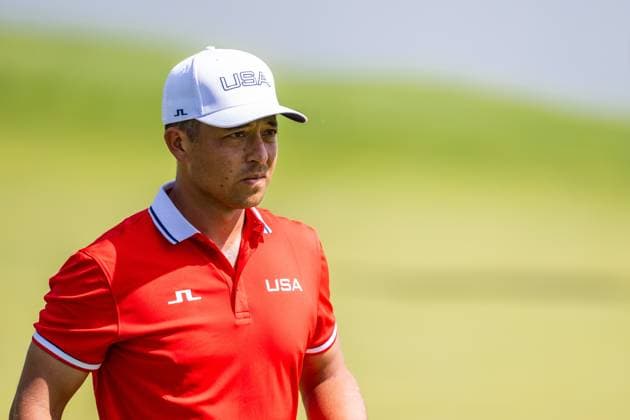 240801 Xander Schauffele of USA competes in men s individual golf round 1 during day 6 of the Paris 2024 Olympic Games, Olympische Spiele, Olympia, OS on August 1, 2024 in Paris. Photo: Ludvig Thunman BILDBYRAN kod LT LT0653 golf olympic games olympics os ol olympiska spel olympiske leker paris 2024 paris-os paris-ol 6 bbeng usa Copyright: LUDVIGxTHUNMAN BB240801LT086