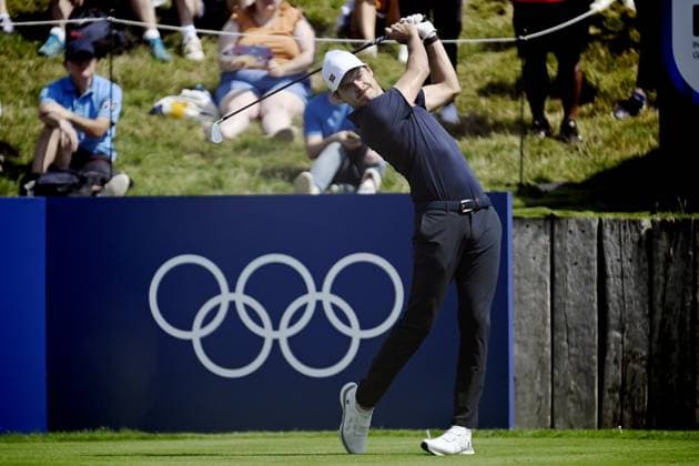 Kristoffer Ventura of Norway competes during men s individual stroke play in golf at the Paris Summer Olympic Games, Olympische Spiele, Olympia, OS in Le Golf National on August 1, 2024. Paris France LKFTJK20240801133314LBBT  Copyright: xAnttixAimo-Koivistox LKFTJK20240801133314LBBT