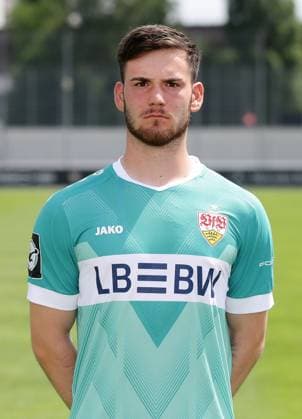 Stuttgart , Fototermin , Dennis Seimen ; VfB Stuttgart II ;3.Liga Porträttermin 2024 2025