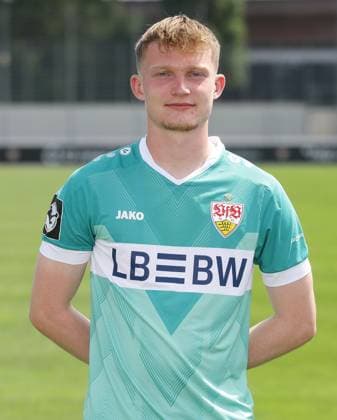 Stuttgart , Fototermin , Finn Böhmker ; VfB Stuttgart II ;3.Liga Porträttermin 2024 2025