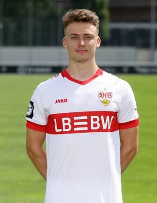 Stuttgart , Fototermin , Paulo Fritschi ; VfB Stuttgart II ;3.Liga Porträttermin 2024 2025
