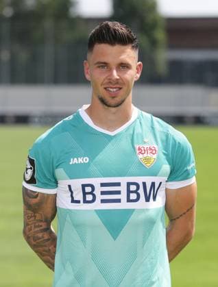 Stuttgart , Fototermin , Dominik Draband ; VfB Stuttgart II ;3.Liga Porträttermin 2024 2025