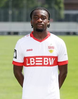 Stuttgart , Fototermin , Benjamin Boakye ; VfB Stuttgart II ;3.Liga Porträttermin 2024 2025