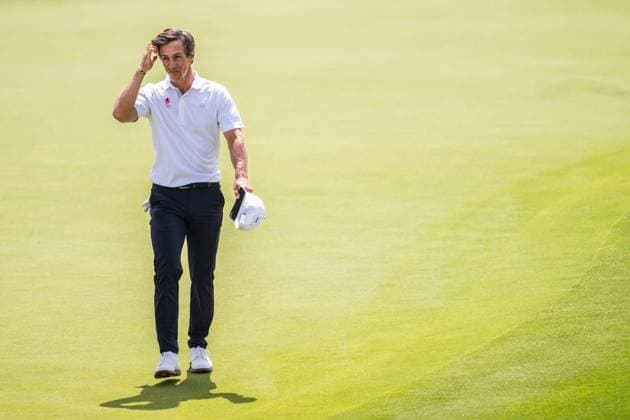 240801 Thorbjorn Olesen of Denmark compete in men s individual golf round 1 during day 6 of the Paris 2024 Olympic Games, Olympische Spiele, Olympia, OS on August 1, 2024 in Paris. Photo: Ludvig Thunman BILDBYRAN kod LT LT0653 golf olympic games olympics os ol olympiska spel olympiske leker paris 2024 paris-os paris-ol 6 bbeng danmark denmark Copyright: LUDVIGxTHUNMAN BB240801LT114