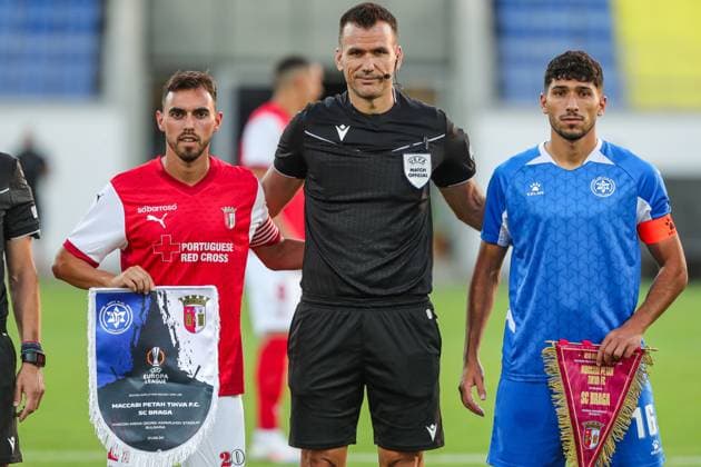 Fußball, EL-Quali, Maccabi Petach Tikwa - Sporting Braga Football - League Europe - Second qualifying round - FC Maccabi Petah Tikva - S.C. Braga - 01.08.2024 Luca Pairetto Sofia Bulgaria Copyright: xYulianxTodorovx