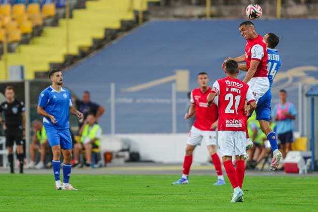 Fußball, EL-Quali, Maccabi Petach Tikwa - Sporting Braga Football - League Europe - Second qualifying round - FC Maccabi Petah Tikva - S.C. Braga - 01.08.2024 Sofia Bulgaria Copyright: xYulianxTodorovx