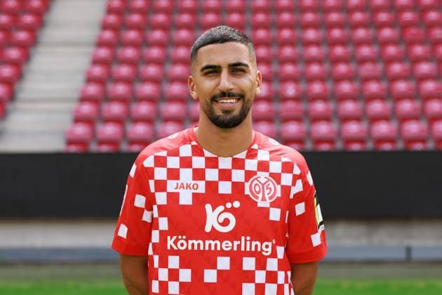 Fussball - 1. Bundesliga - Porträttermin 2024 2025 - 1. FSV Mainz 05 - 28.07.24, Aymen Barkok, 1. FSV Mainz 05, 1. BL; Porträttermin 2024 2025, -