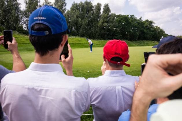 240802 Scottie Scheffler of USA competes in men s individual golf round 2 during day 7 of the Paris 2024 Olympic Games, Olympische Spiele, Olympia, OS on August 2, 2024 in Paris. Photo: Ludvig Thunman BILDBYRAN kod LT LT0655 golf olympic games olympics os ol olympiska spel olympiske leker paris 2024 paris-os paris-ol 7 bbeng usa Copyright: LUDVIGxTHUNMAN BB240802LT069