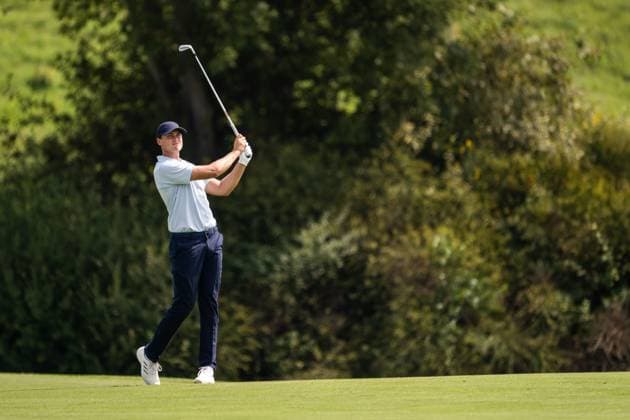 240802 Ludvig Aberg of Sweden competes in men s individual golf round 2 during day 7 of the Paris 2024 Olympic Games, Olympische Spiele, Olympia, OS on August 2, 2024 in Paris. Photo: Ludvig Thunman BILDBYRAN kod LT LT0655 golf olympic games olympics os ol olympiska spel olympiske leker paris 2024 paris-os paris-ol 7 bbeng sweden sverige Copyright: LUDVIGxTHUNMAN BB240802LT072