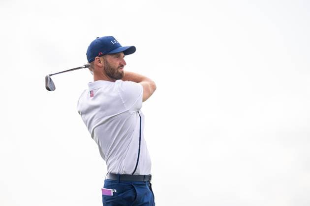 240802 Wyndham Clarke of USA competes in men s individual golf round 2 during day 7 of the Paris 2024 Olympic Games, Olympische Spiele, Olympia, OS on August 2, 2024 in Paris. Photo: Ludvig Thunman BILDBYRAN kod LT LT0655 golf olympic games olympics os ol olympiska spel olympiske leker paris 2024 paris-os paris-ol 7 bbeng usa Copyright: LUDVIGxTHUNMAN BB240802LT118