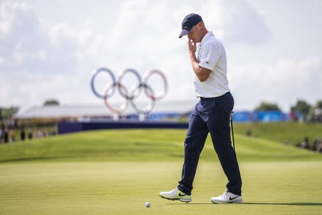240802 Alex NorÃ n of Sweden competes in men s individual golf round 2 during day 7 of the Paris 2024 Olympic Games, Olympische Spiele, Olympia, OS on August 2, 2024 in Paris. Photo: Ludvig Thunman BILDBYRAN kod LT LT0655 golf olympic games olympics os ol olympiska spel olympiske leker paris 2024 paris-os paris-ol 7 bbeng sweden sverige Copyright: LUDVIGxTHUNMAN BB240802LT132
