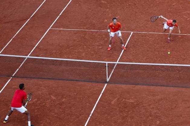 PARIS, 2-08-2024, Paris 2024 Olympic Games, Olympische Spiele, Olympia, OS Stade Roland-Garros, tennis, mixed doubles bronze medal match. Demi Schuurs, Wesley Koolhof Tennis mixed doubles bronze medal match (Paris 2024)  x25916694x Copyright:
