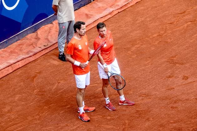 PARIS, 2-08-2024, Paris 2024 Olympic Games, Olympische Spiele, Olympia, OS Stade Roland-Garros, tennis, mixed doubles bronze medal match. Demi Schuurs, Wesley Koolhof Tennis mixed doubles bronze medal match (Paris 2024)  x25916696x Copyright: